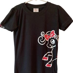 Belle & Bow Equestrian  BlackT-Shirt Girls Size 8